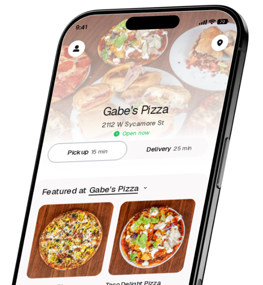 Gabe's Pizza app preview