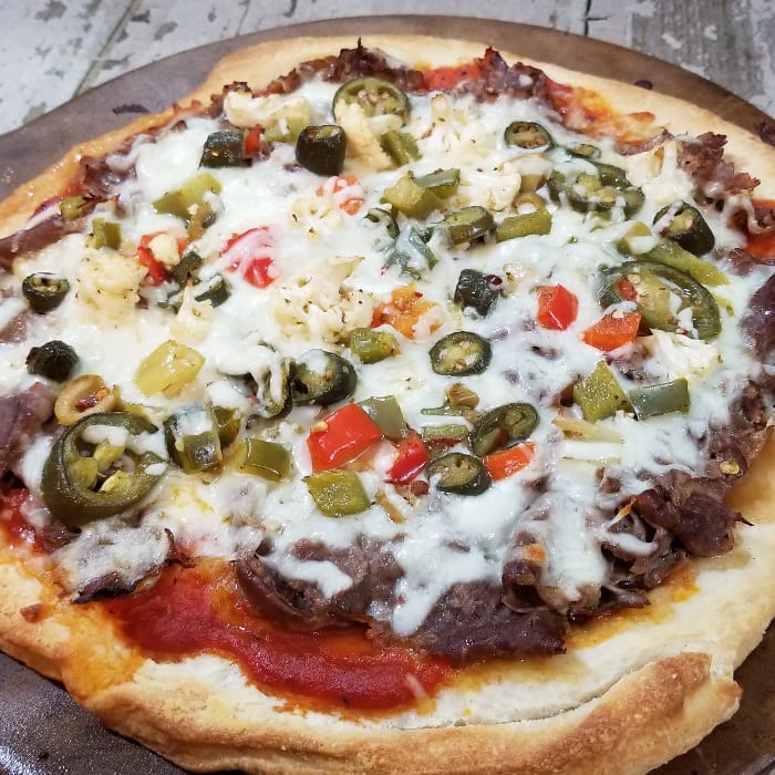 Italian Roast Beef Pizza.